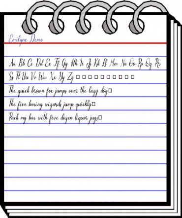 Emilyne Demo Regular animated font preview