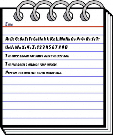 Emir Normal animated font preview