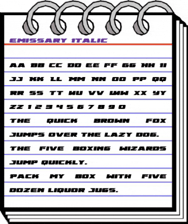 Emissary Italic Italic animated font preview Emissary Italic Italic animated font preview