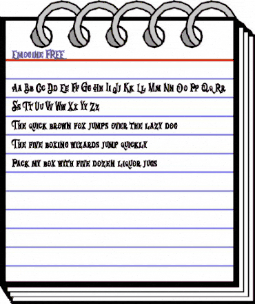Emogine FREE Regular animated font preview