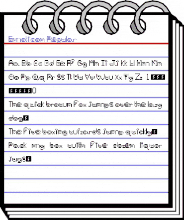 Emoticon Regular animated font preview