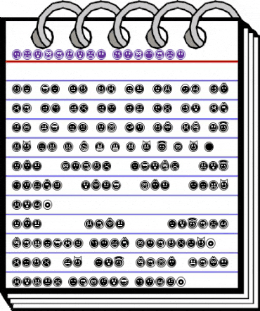 Emoticons Outline Regular animated font preview