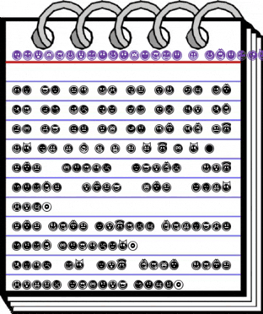 Emoticons Outline Regular animated font preview