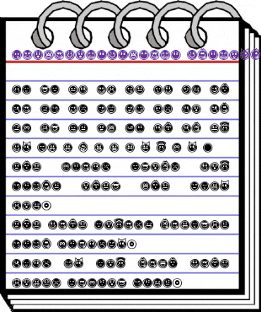 Emoticons Outline Regular animated font preview