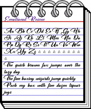 Emotional Rescue Regular animated font preview