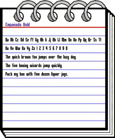 Empanada Bold animated font preview Empanada Bold animated font preview