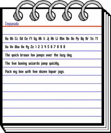 Empanada Regular animated font preview Empanada Regular animated font preview