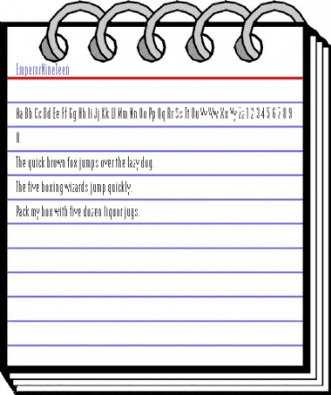 EmperorNineTeen Regular animated font preview