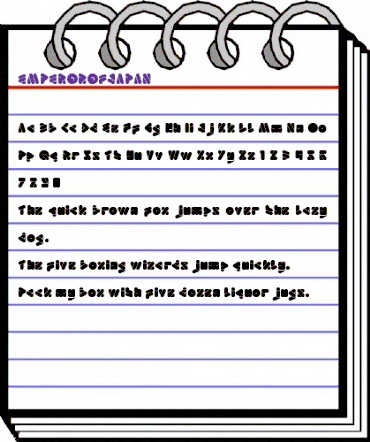 EMPEROR OF JAPAN Regular animated font preview EMPEROR OF JAPAN Regular animated font preview