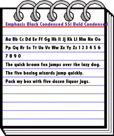 Emphasis Black Condensed SSi Bold Condensed animated font preview