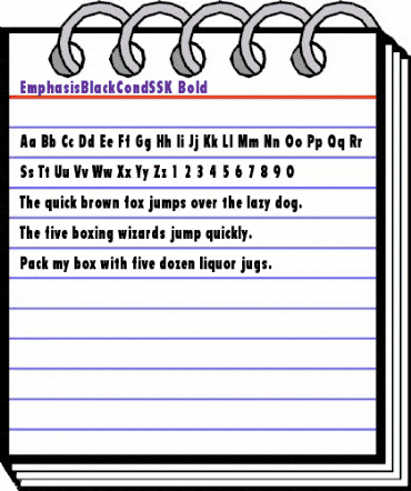 EmphasisBlackCondSSK Bold animated font preview EmphasisBlackCondSSK Bold animated font preview