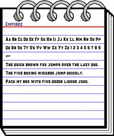 Empirez Regular animated font preview