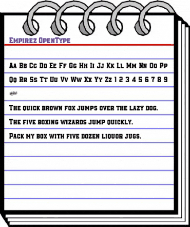 Empirez Regular animated font preview