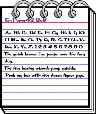EmPower42 Bold animated font preview