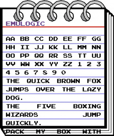 Emulogic Regular animated font preview