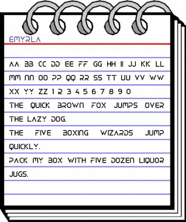 EMYRLA Regular animated font preview