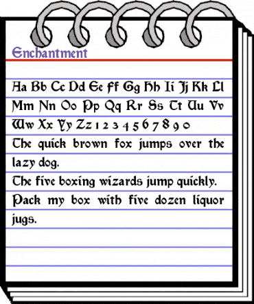 Enchantment Regular animated font preview