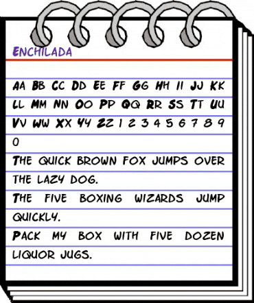 Enchilada Regular animated font preview