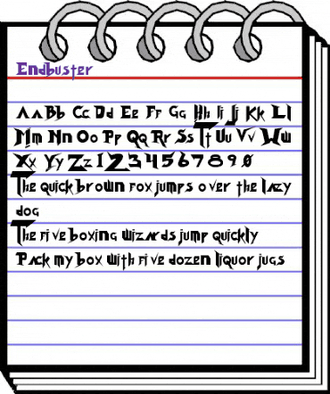 Endbuster Regular animated font preview