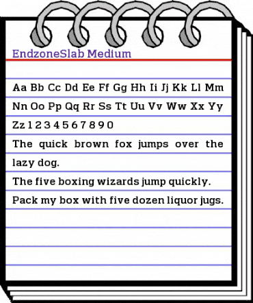 EndzoneSlab Medium Regular animated font preview