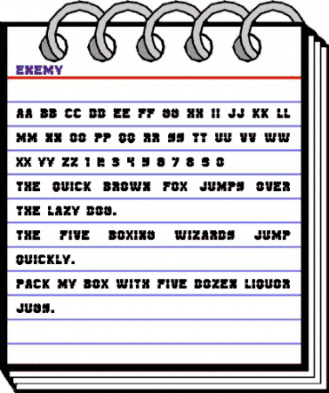 Enemy Regular animated font preview