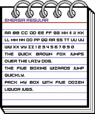 Energia Regular animated font preview
