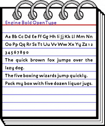 Engine Bold animated font preview