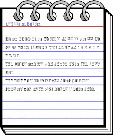 Engine Regular animated font preview