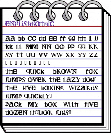 Englishgothic Regular animated font preview Englishgothic Regular animated font preview