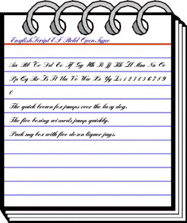 EnglishScriptEF Bold animated font preview