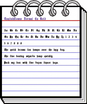 EnglishTowne-Normal Cn Bold Bold animated font preview