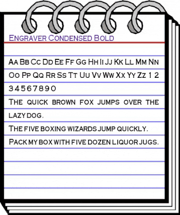 Engraver-Condensed Bold animated font preview
