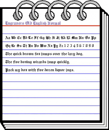 Engravers Old English Normal animated font preview Engravers Old English Normal animated font preview