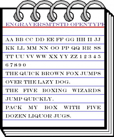 Engravers MT Std Regular animated font preview