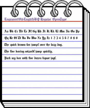 Engravers Old English BQ Regular animated font preview Engravers Old English BQ Regular animated font preview