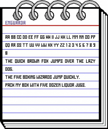 Enguarda Regular animated font preview