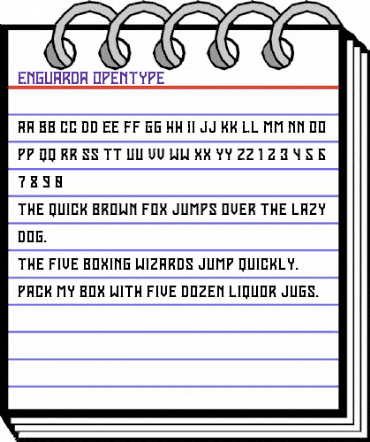 Enguarda Regular animated font preview