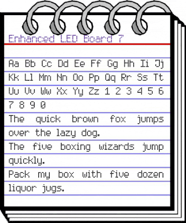 Enhanced LED Board-7 Regular animated font preview Enhanced LED Board-7 Regular animated font preview