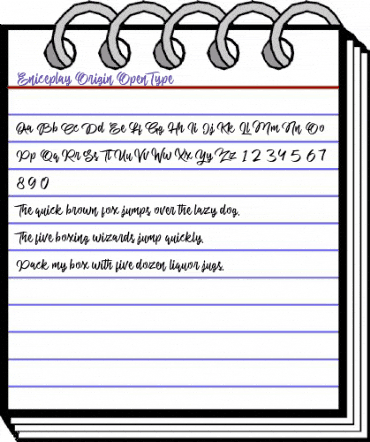 Eniceplay Origin Regular animated font preview