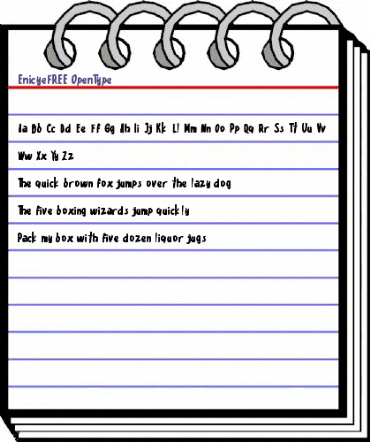 Enicye FREE Regular animated font preview