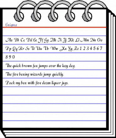 Enigma Regular animated font preview
