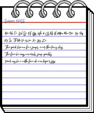 Enigma FREE Regular animated font preview