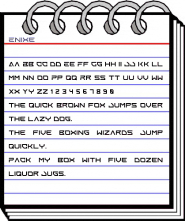 Enixe Regular animated font preview