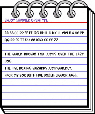 Enjoy Summer Regular animated font preview