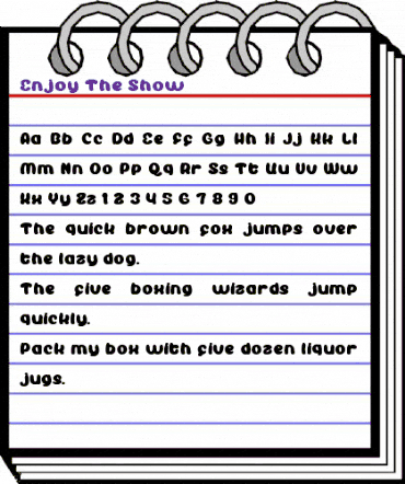 Enjoy The Show Regular animated font preview