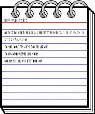 Enjoy Writing Regular animated font preview