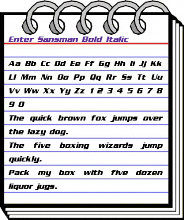 Enter Sansman Italic animated font preview Enter Sansman Italic animated font preview