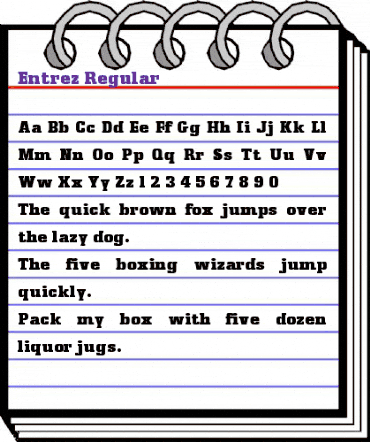 Entrez Regular animated font preview