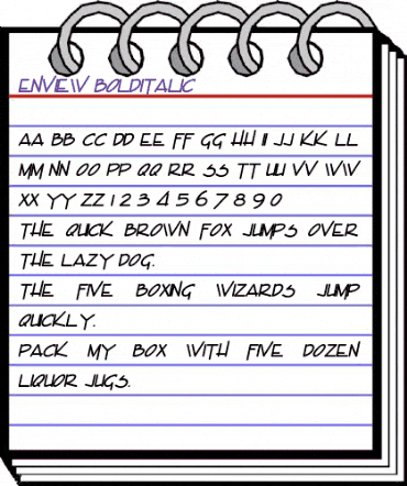 Enview BoldItalic animated font preview