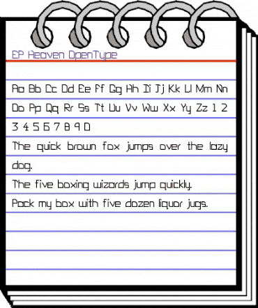 EP Heaven Heaven animated font preview